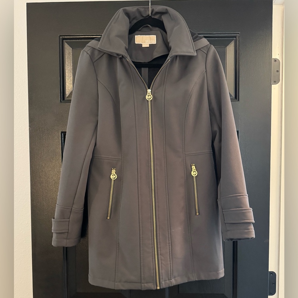 Michael Kors Charcoal Jacket with Gold Accent